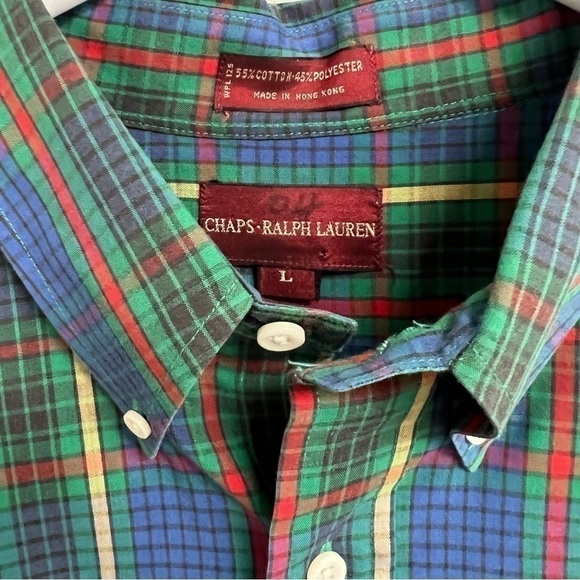 Ralph Lauren Green Check Button Down Preppy Shirt‌‌‌ - Picture 3 of 3